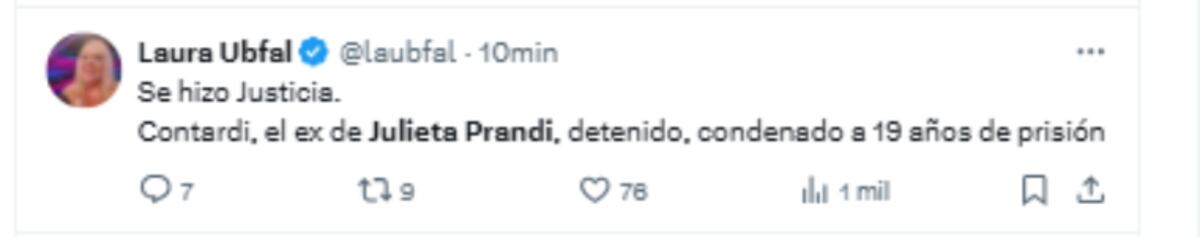 Los famosos reaccionaron a la sentencia de Claudio Contardi. (Captura)