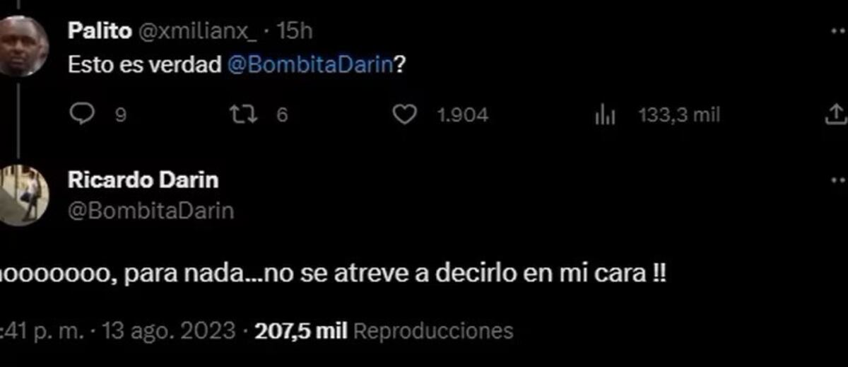 La respuesta de Darín tras el tuit viral.