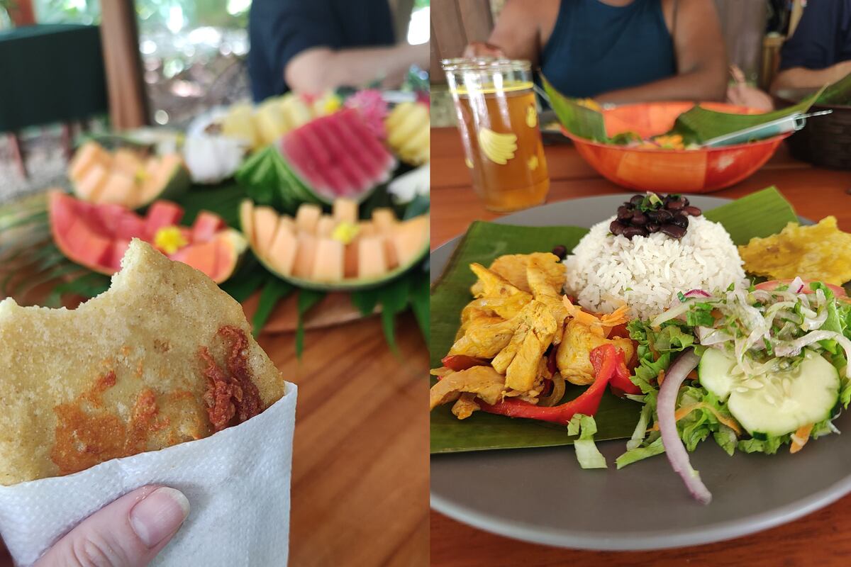 Gastronomía local: empanadas de queso, frutas y el más delicioso y típico casado.
