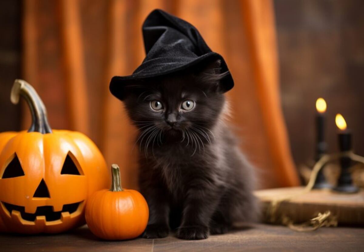 Gatos negros y Halloween. No, no traen mala suerte.