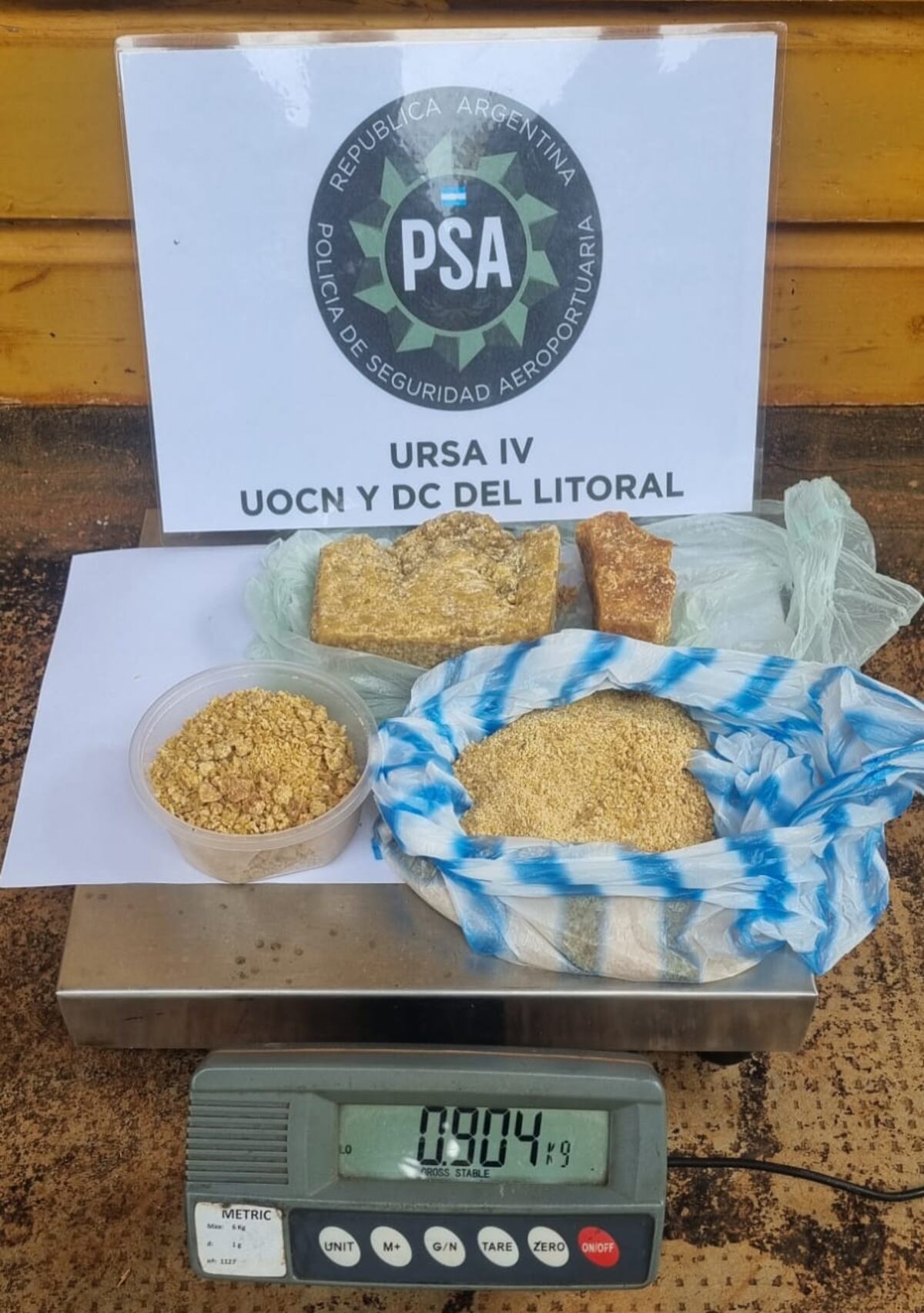 Secuestro de dinero, droga y un detenido. (PSA)