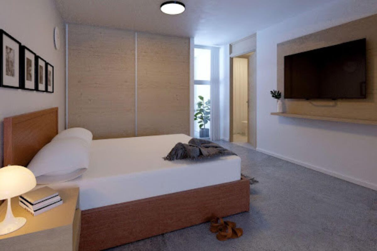 Habitaciones individuales con baño propio, pensadas para brindar privacidad y confort.