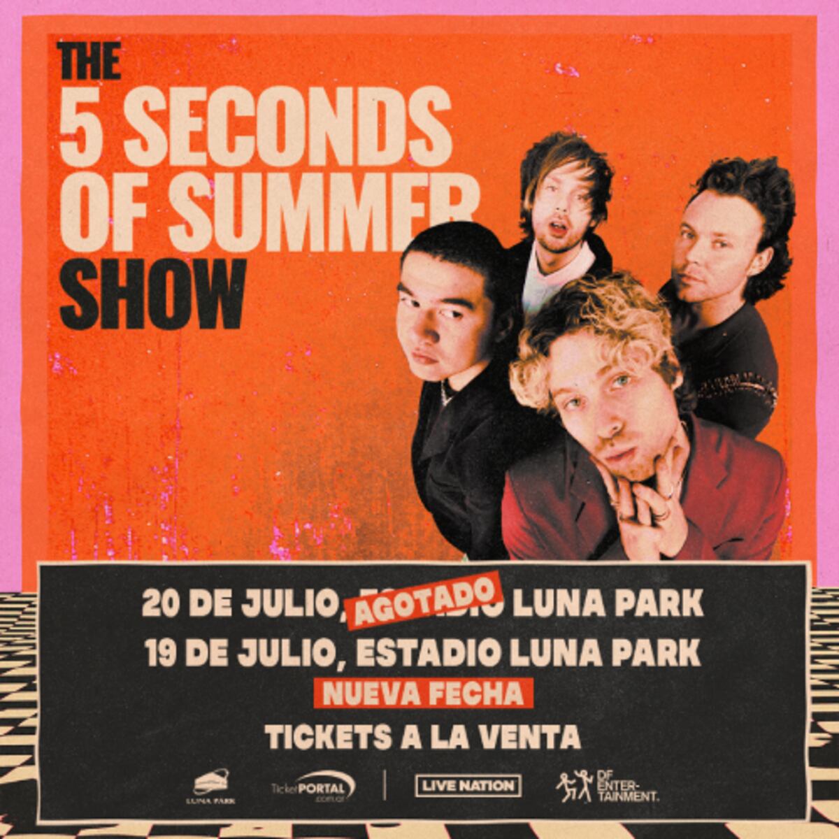 The 5 seconds of summer, segunda fecha.
(Gentileza Prensa 5SOS)