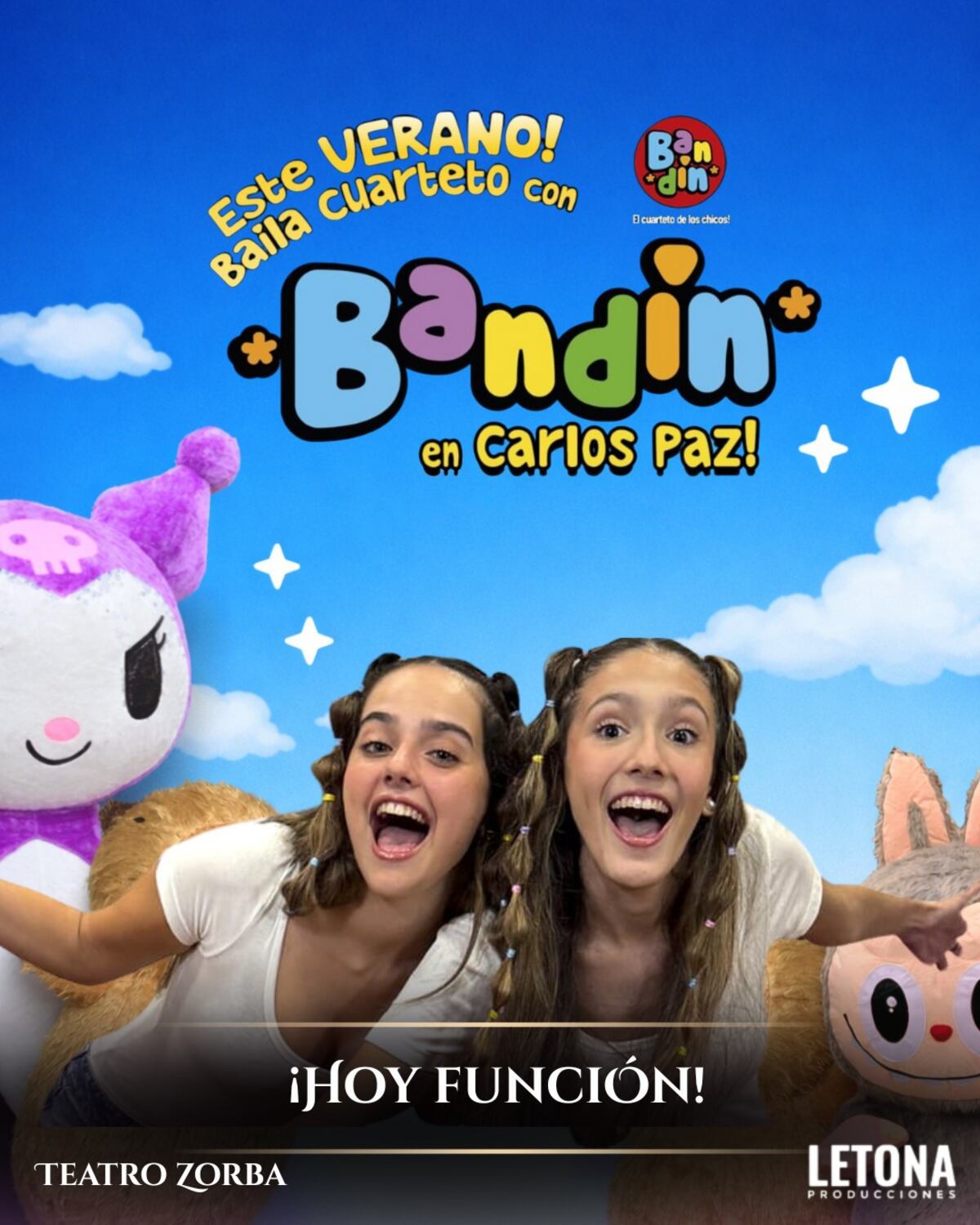 Con Club La Voz tenes 25% de descuento en la cartelera de Letona Producciones.