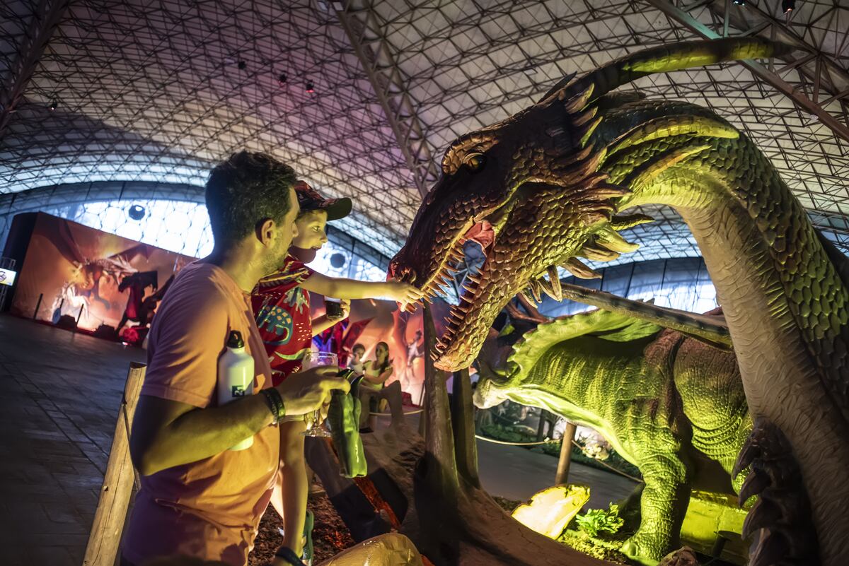 La muestra "Dinosaurios y Dragones Fantásticos". (Gentileza Dosojos)