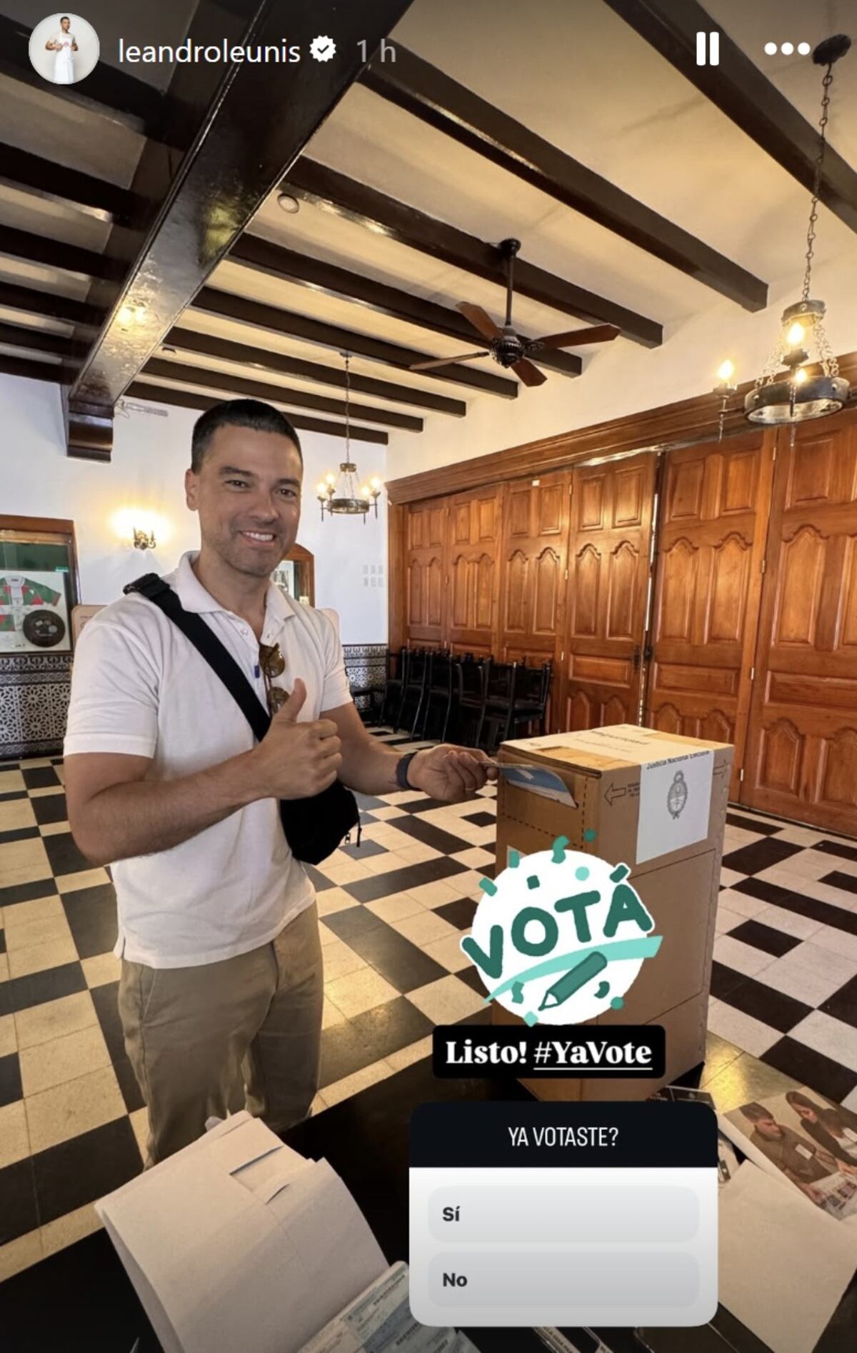 Elecciones 2025: El Chino Leunis fue a votar (Captura de pantalla)