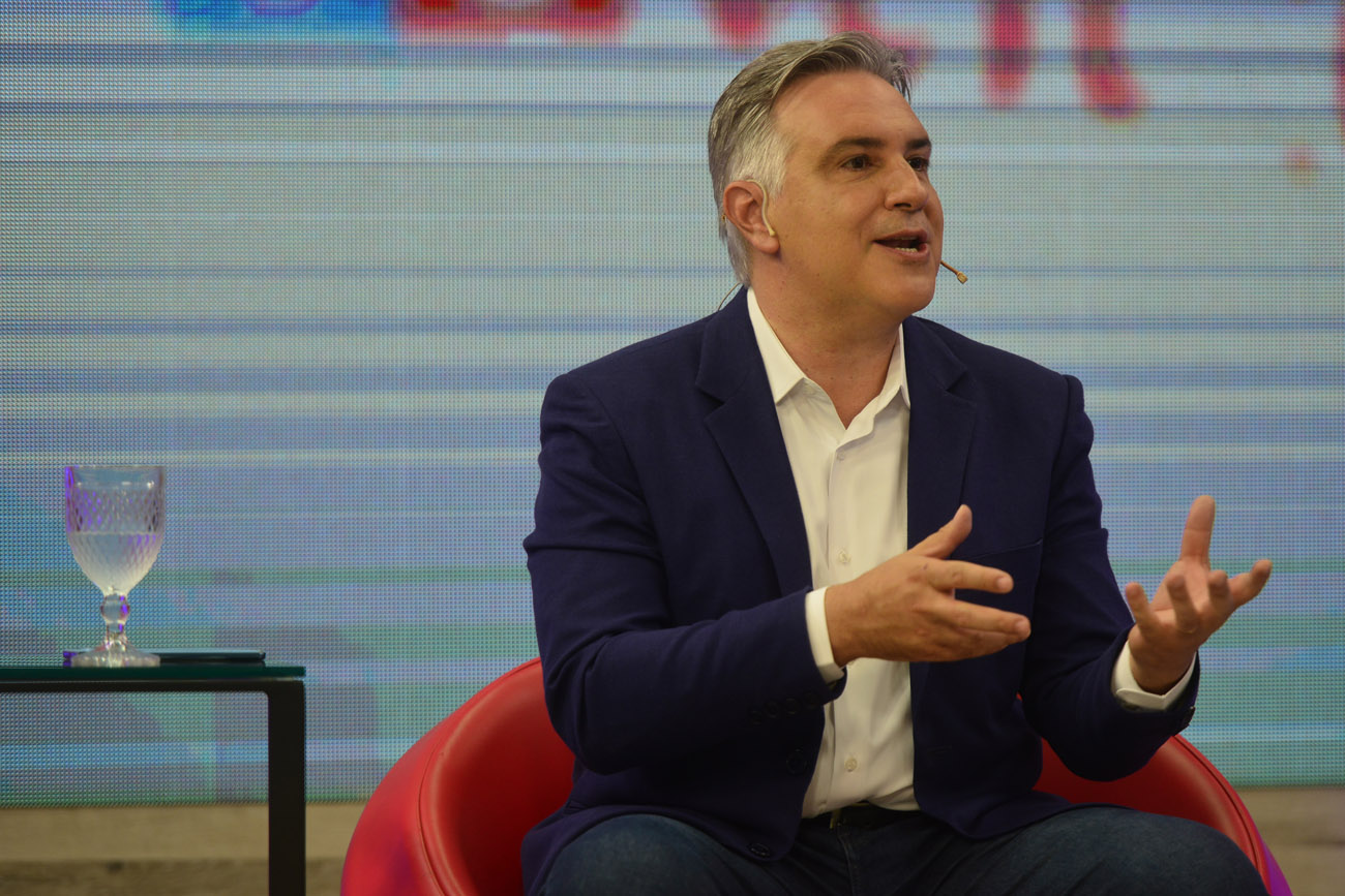 El intendente de Córdoba, Martín Llaryora, participó del programa Voz y Voto. (Nicolás Bravo / La Voz)