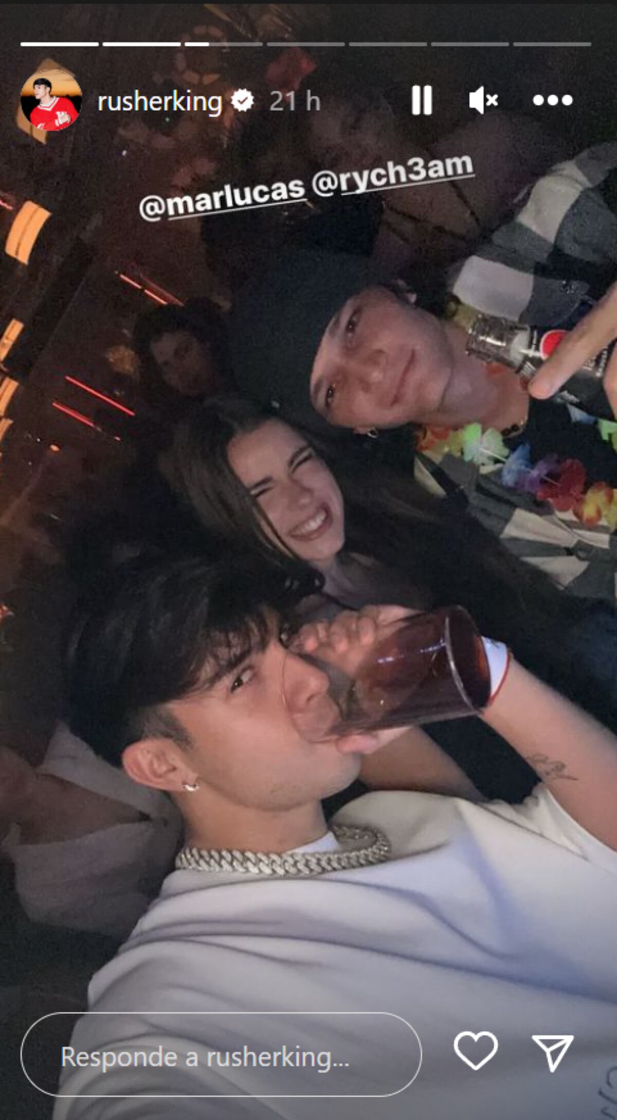 Rusherking y Mar Lucas: la foto tras los rumores de romance. (Instagram Rusherking)
