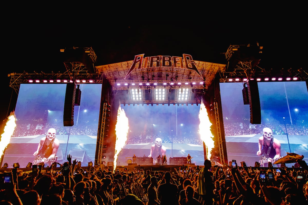 Airbag en el playón Norte del Kempes, el sábado 29 de noviembre de 2025. (Gentileza En Vivo/ @candeallende.ph)