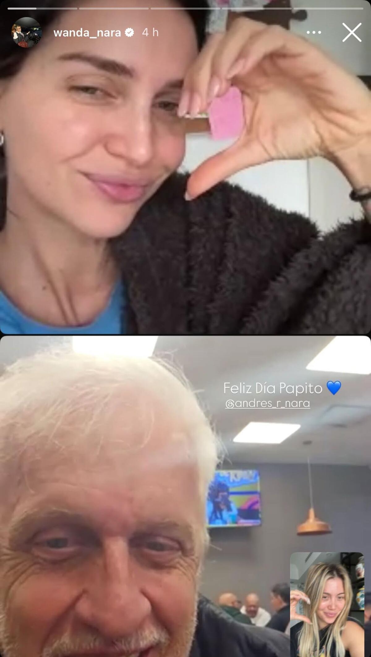 Wanda y Zaira viajaro a Uruguay con Andrés Nara por el Día del Padre (Captura de pantalla)