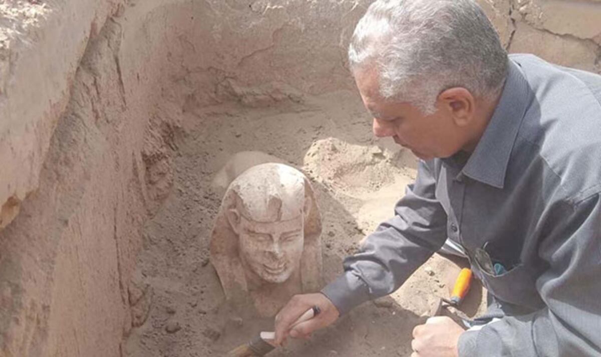 Esfinge encontrada en Egipto. (Gobierno de Egipto)