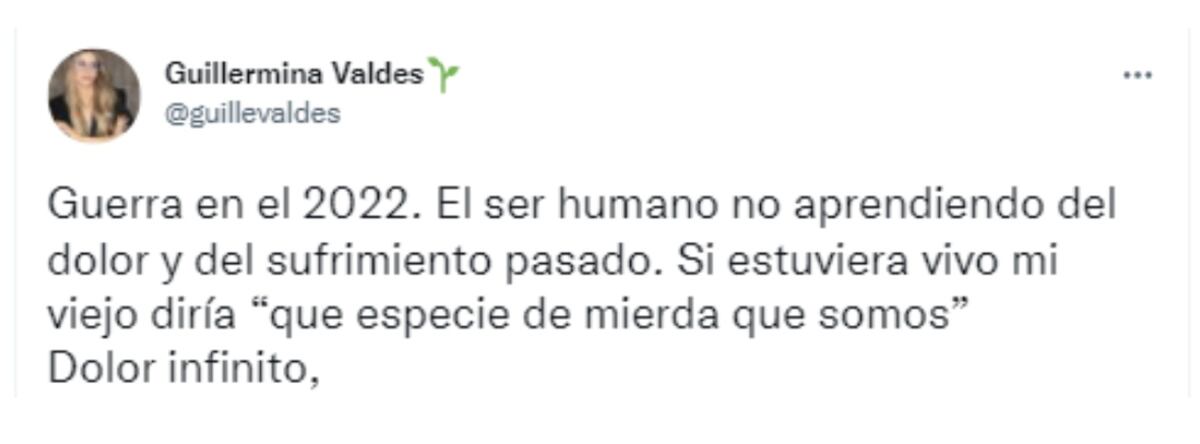 El mensaje de Guillermina Valdés