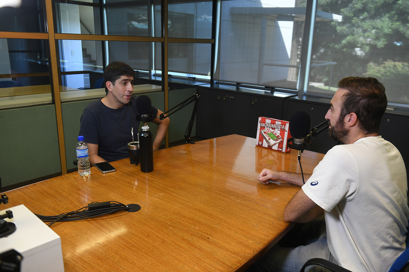 Agustín Careto y Hernan Laurino Podcast instituto ( Ramiro Pereyra /La Voz)