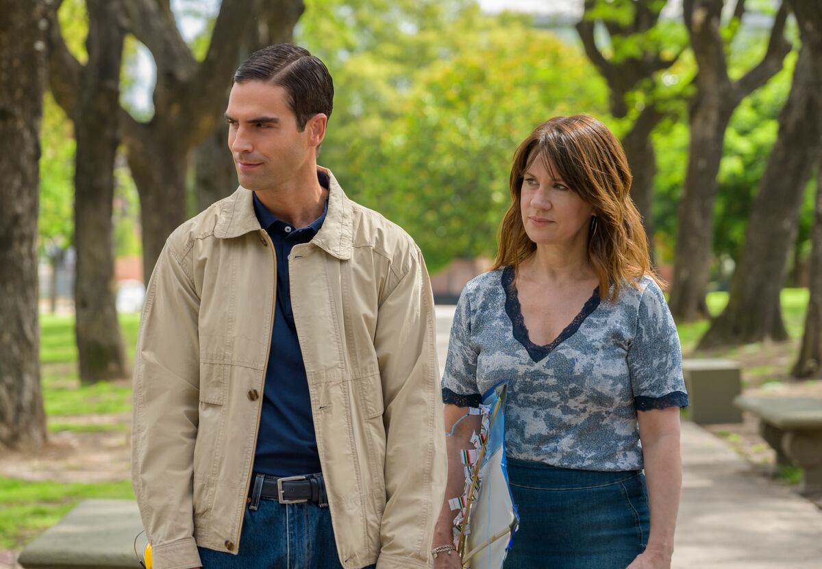 Nicolás Furtado como Goyo, Nancy Duplaá como Eva en "Goyo". (Foto: Cleo Bouza/Netflix ©2024)