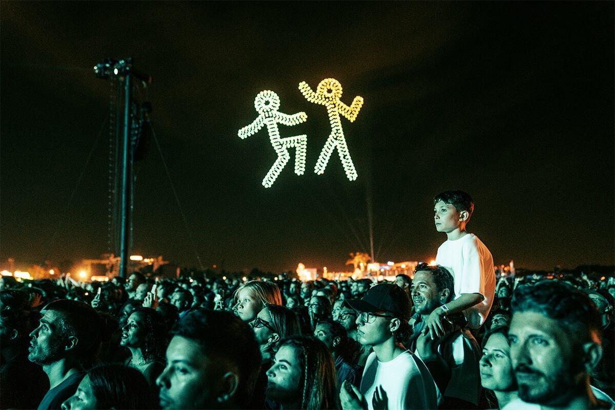 Shows de drones en el Lollapalooza 2025. (Fotos Iluxman y Lumasky)