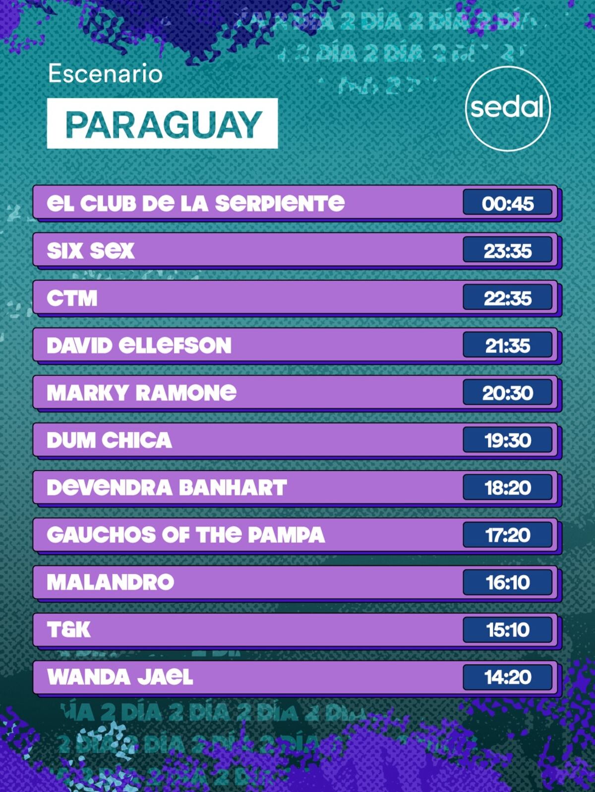 Cosquín Rock 2026. Grilla completa.