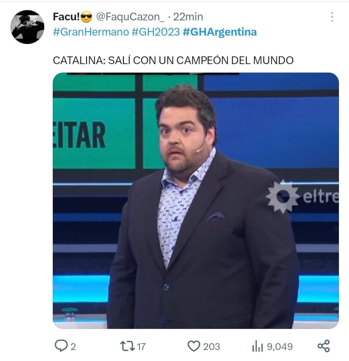 Los memes que hicieron en redes por el inicio de Gran Hermano. (Captura)