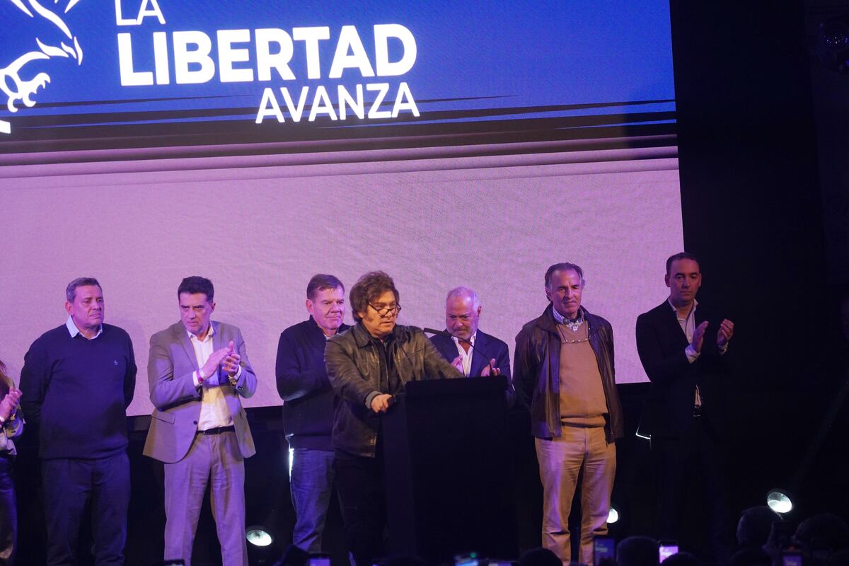 Javier Milei en La Plata. (Gentileza Clarín)