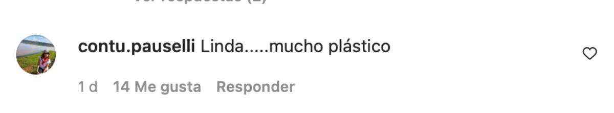 Algunas de las críticas que recibió Cande Tinelli en su selfie.