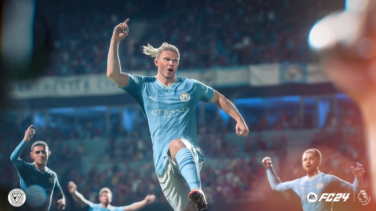 FC 24 es el nuevo videojuego de fútbol de EA Sports, que tiene a Earlin Haaland como la figura de su portada. (Prensa EA)