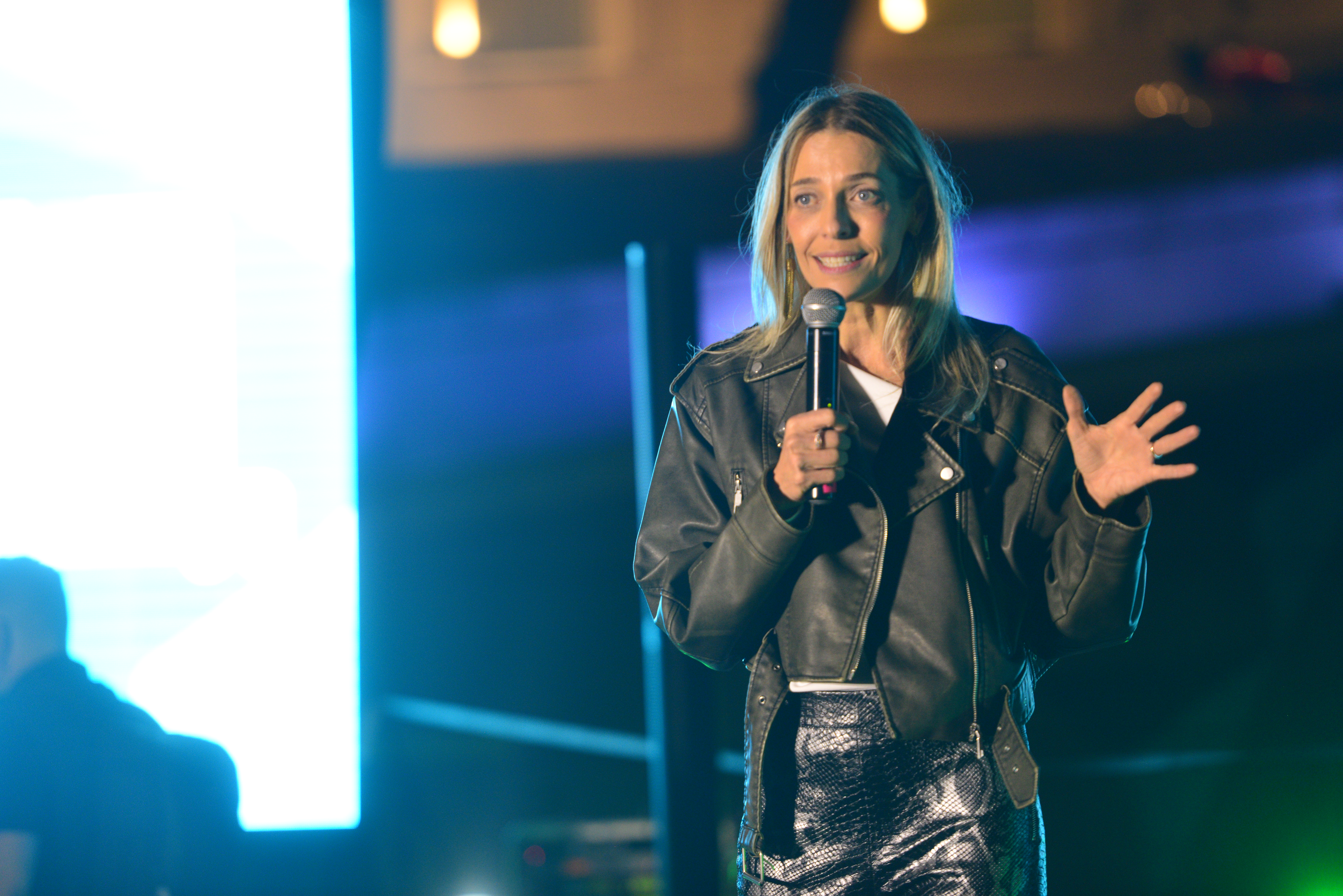 Gisela Veritier, presidenta del Consejo de Administración de Junior Achievement Córdoba, en los festejos por los 30 años de la organización. (Javier Ferreyra / La Voz)