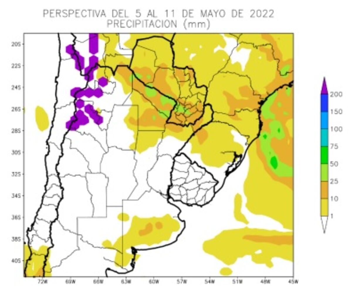 CLIMA. Perspectiva semanal de la Bolsa de Cereales de Buenos Aires.
