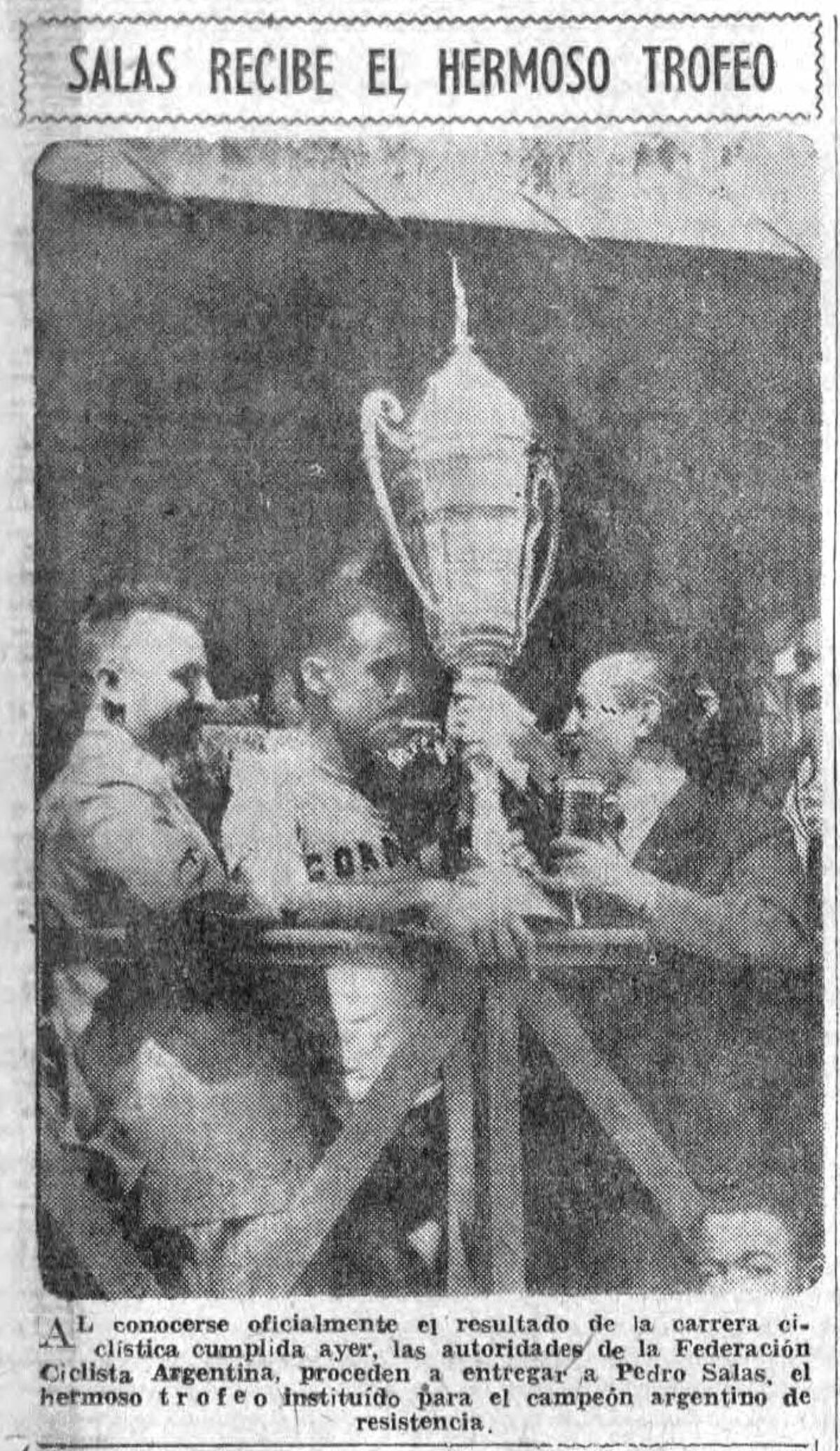 El ciclista cordobés Pedro Salas ganó el Campeonato Argentino de Resistencia en 1958. (Archivo de Gustavo Farías)