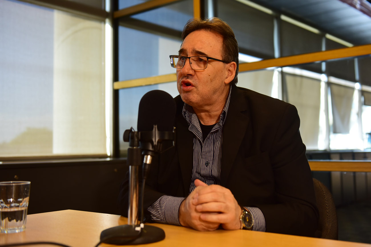 Podcast Mundo Gloria, conducido por Hernán Laurino, con la presencia de Marcelo Frossasco, presidente del Cosedepro, Comité de Seguridad Deportiva. (Nicolás Bravo / La Voz)