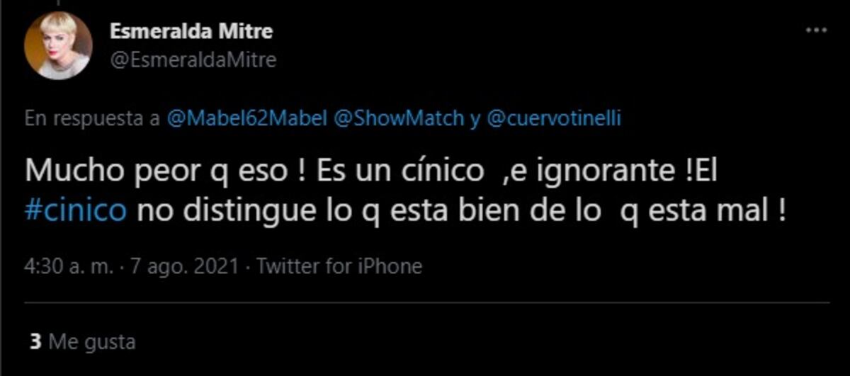 Esmeralda Mitre contra Marcelo Tinelli