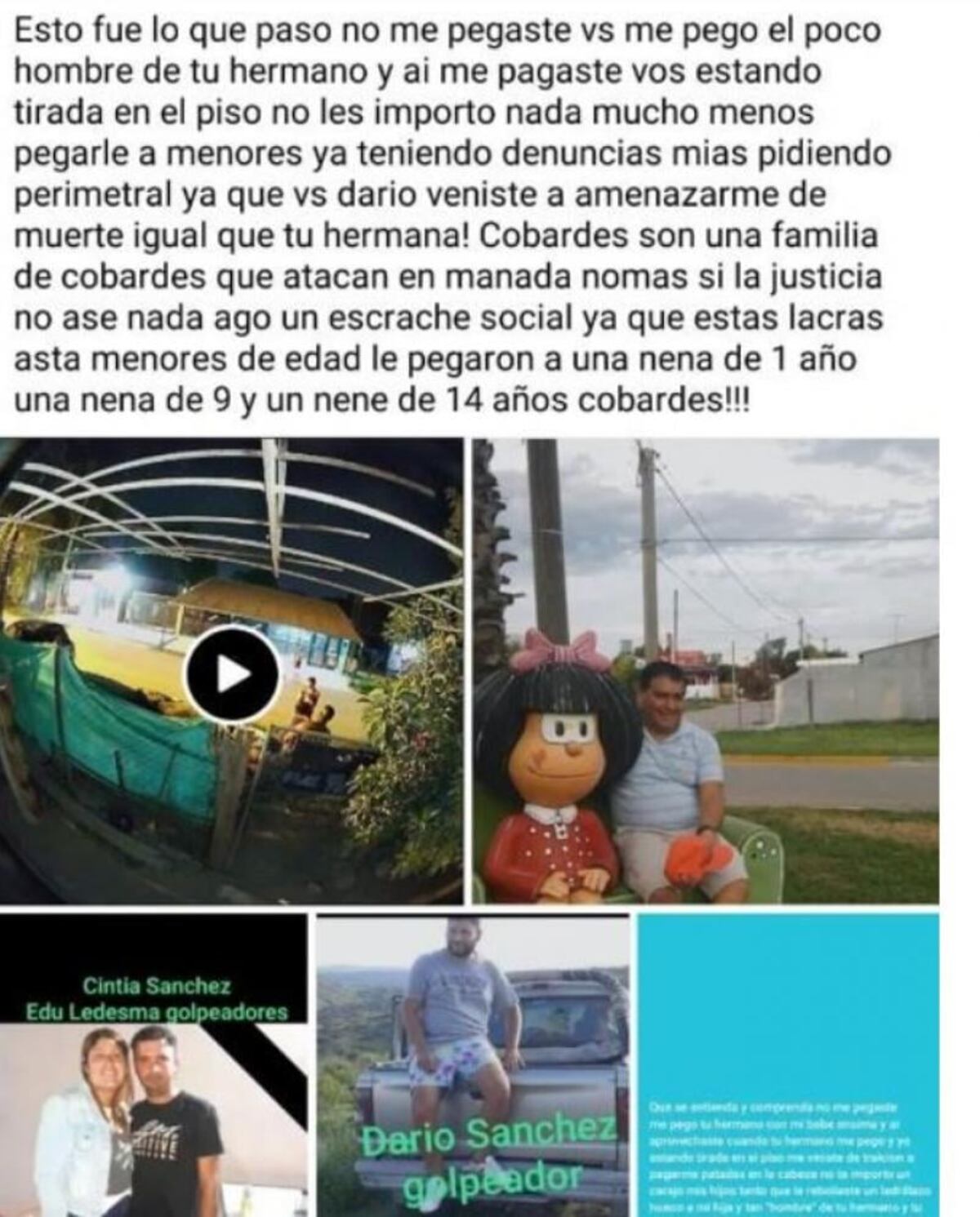 Pelea entre vecinos por un perro y un pollo.