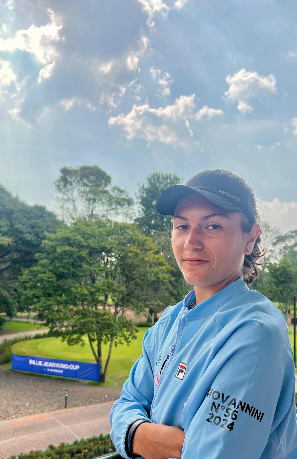 La cordobesa Luisina Giovannini debutó en la Billie Jean King Cup, frente a Venezuela, jugando el partido de dobles. (Prensa AAT)