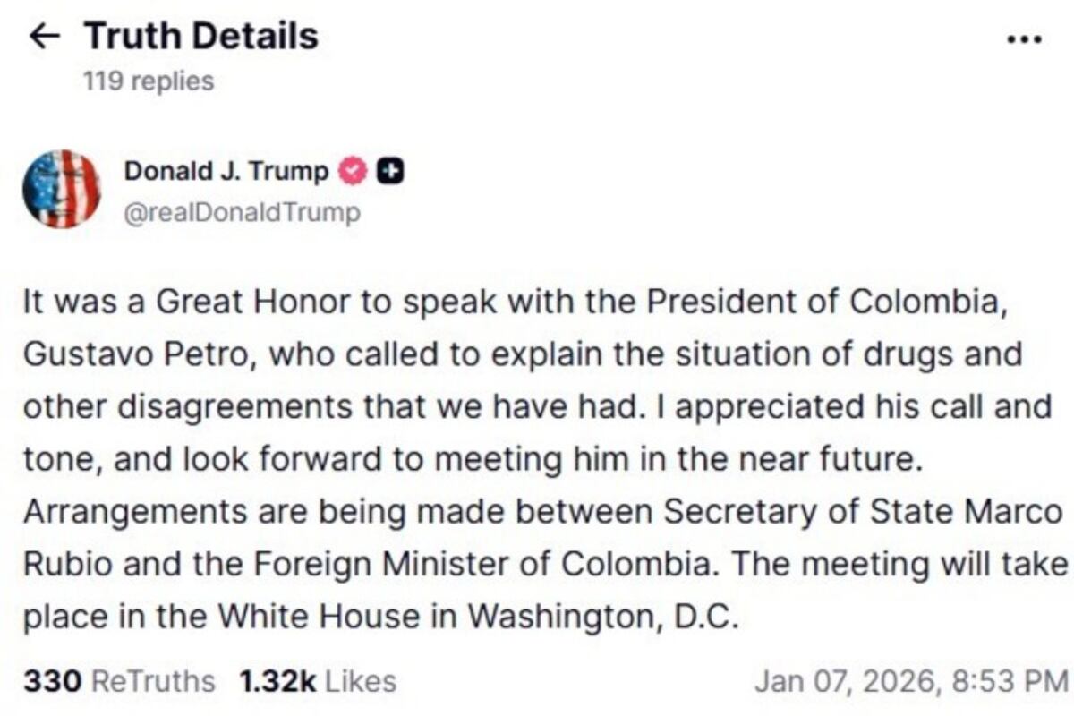 Trump y Petro bajan la tensión: acordaron una reunión tras meses de amenazas y fricciones diplomáticas. (Gentileza)