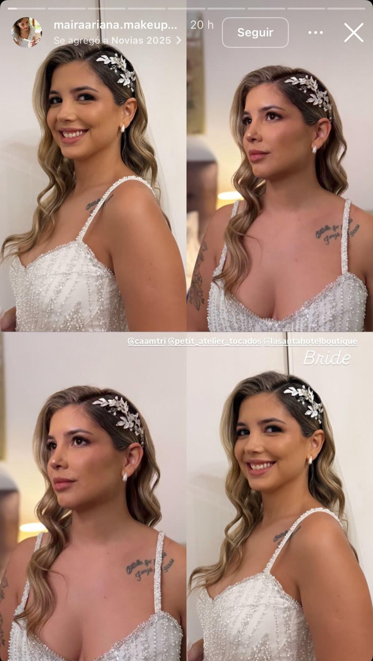 Facundo Ambrosioni se casó con Camila Triviño: las fotos que compartieron en sus redes sociales (Captura de pantalla)