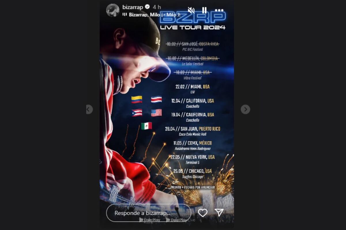 La nueva gira de BZRP (Captura de pantalla).