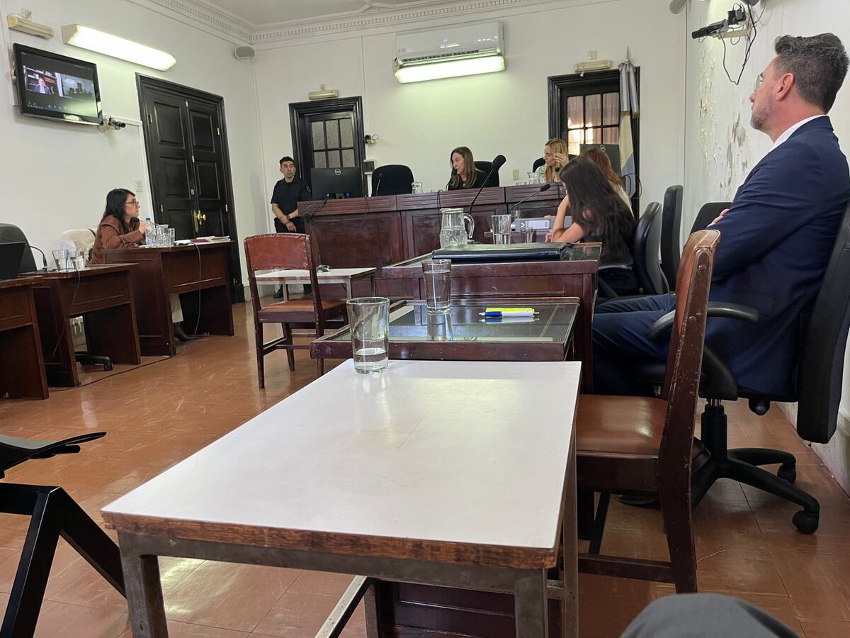 La querellante Mabel Sessa, el fiscal Casas Nóblega y los jueces Asís (por videollamada), Costa y Prado. (La Voz)