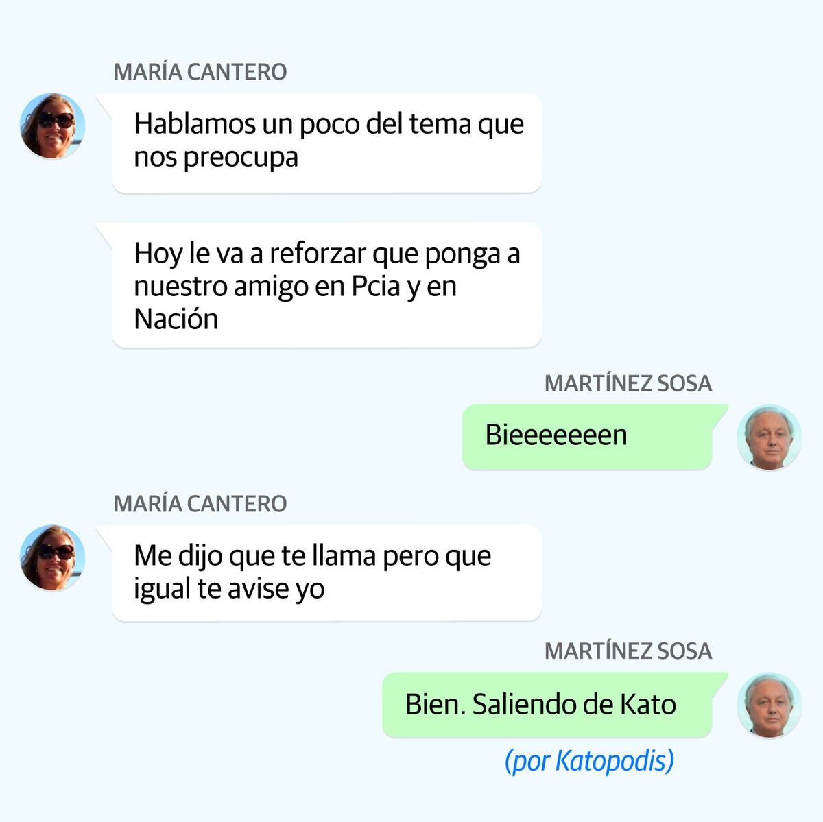 Los chats comprometedores en la causa "Seguros". (Las imágenes son representaciones de las charlas elaboradas por el equipo de Infografía de La Voz, respetando lo que está transcripto en la causa)