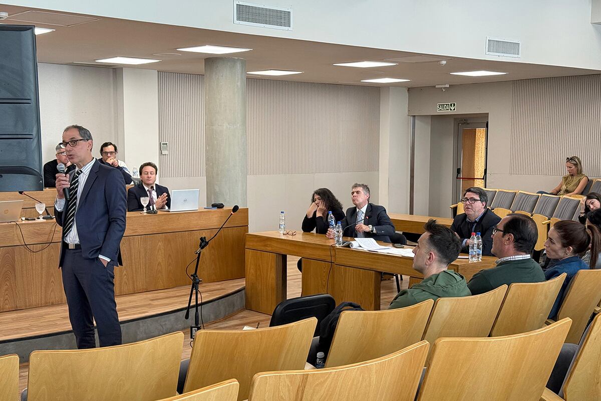 Juicio por el caso Solange Musse. Alegato de Miguel Ángel Ollo Geuna, abogado del médico imputado José Fernando Andrada. (Tomy Fragueiro / La Voz)