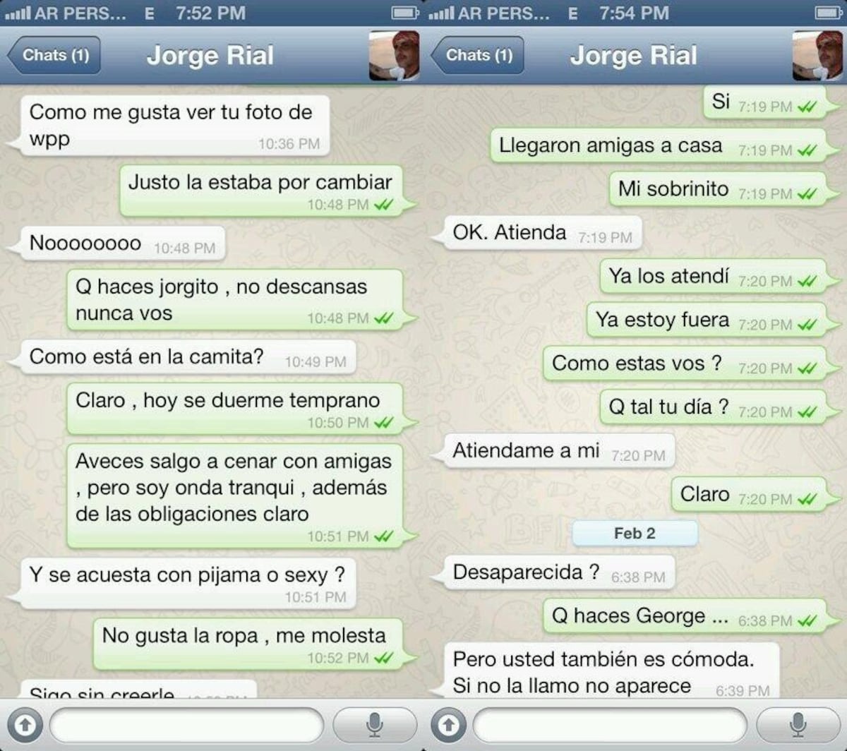 Los chats de Rial por los que la Niña Loly lo dejó