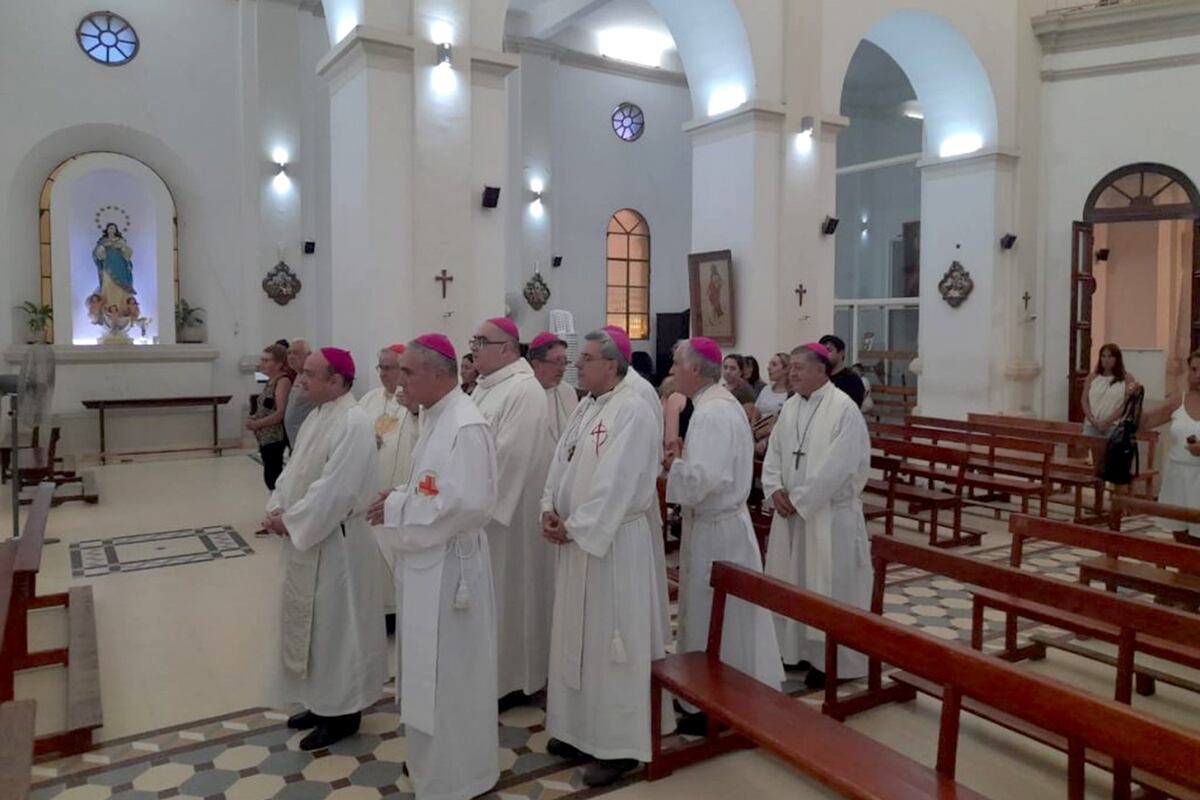 Los obispos de la Región Centro rezan por la salud del papa Francisco desde el Santuario del Cura Brochero. (Diócesis de Cruz del Eje)