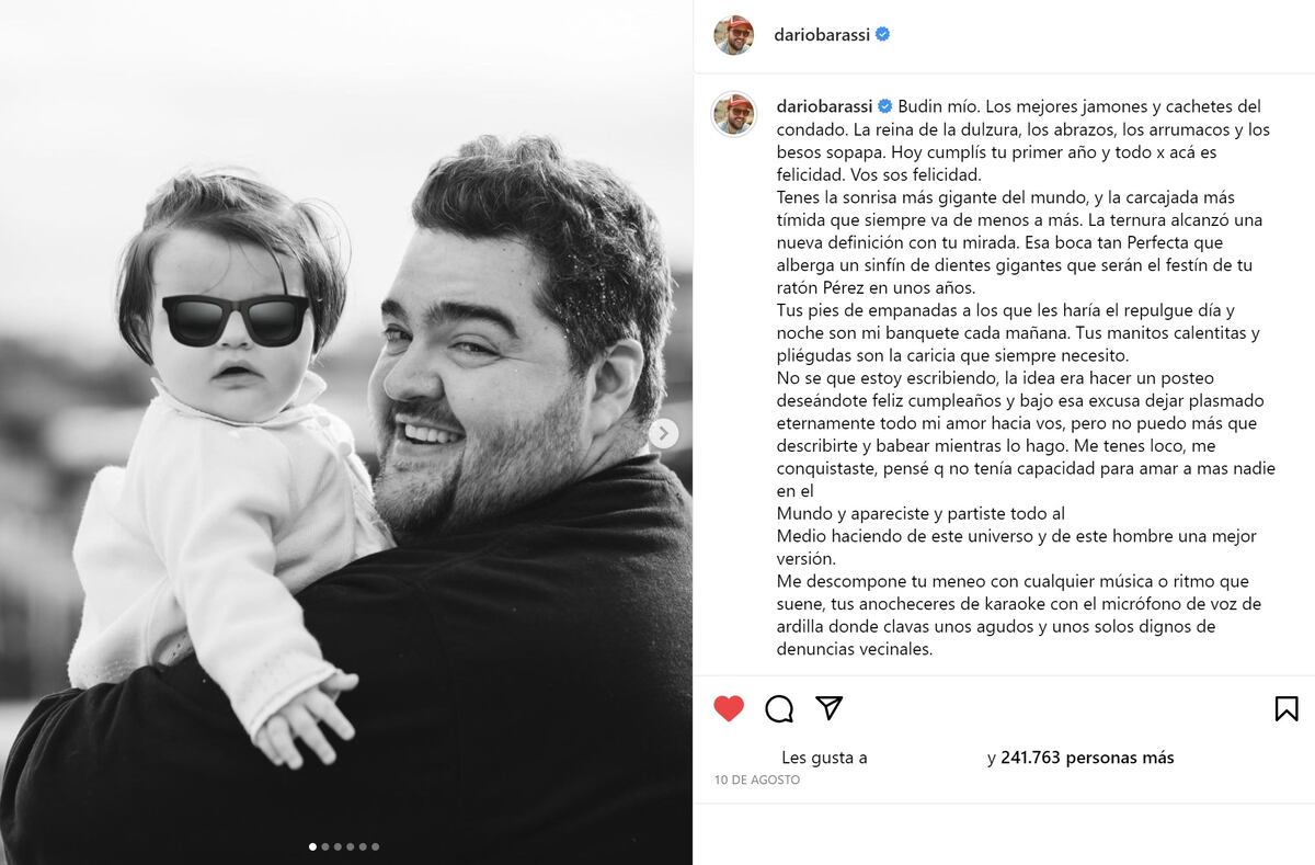 Darío Barassi y su hija Inés (Captura de pantalla)