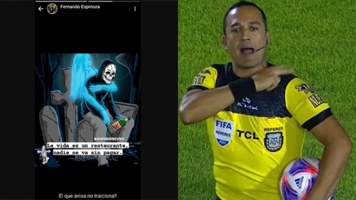 El juez Fernando Espinoza y un posteo fuerte en su estado de Whatsapp. (Captura).