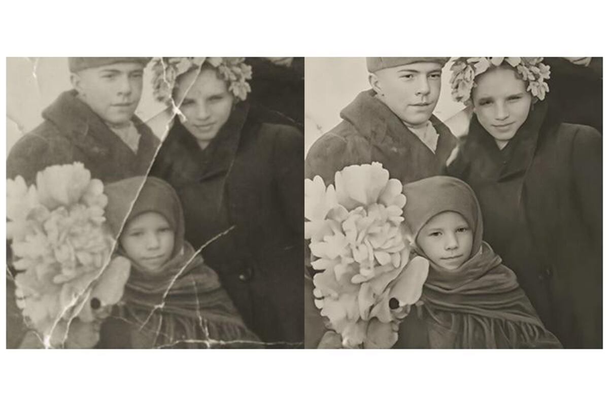 Restaurá tus fotografías familiares antiguas con la herramienta de restauración por IA.