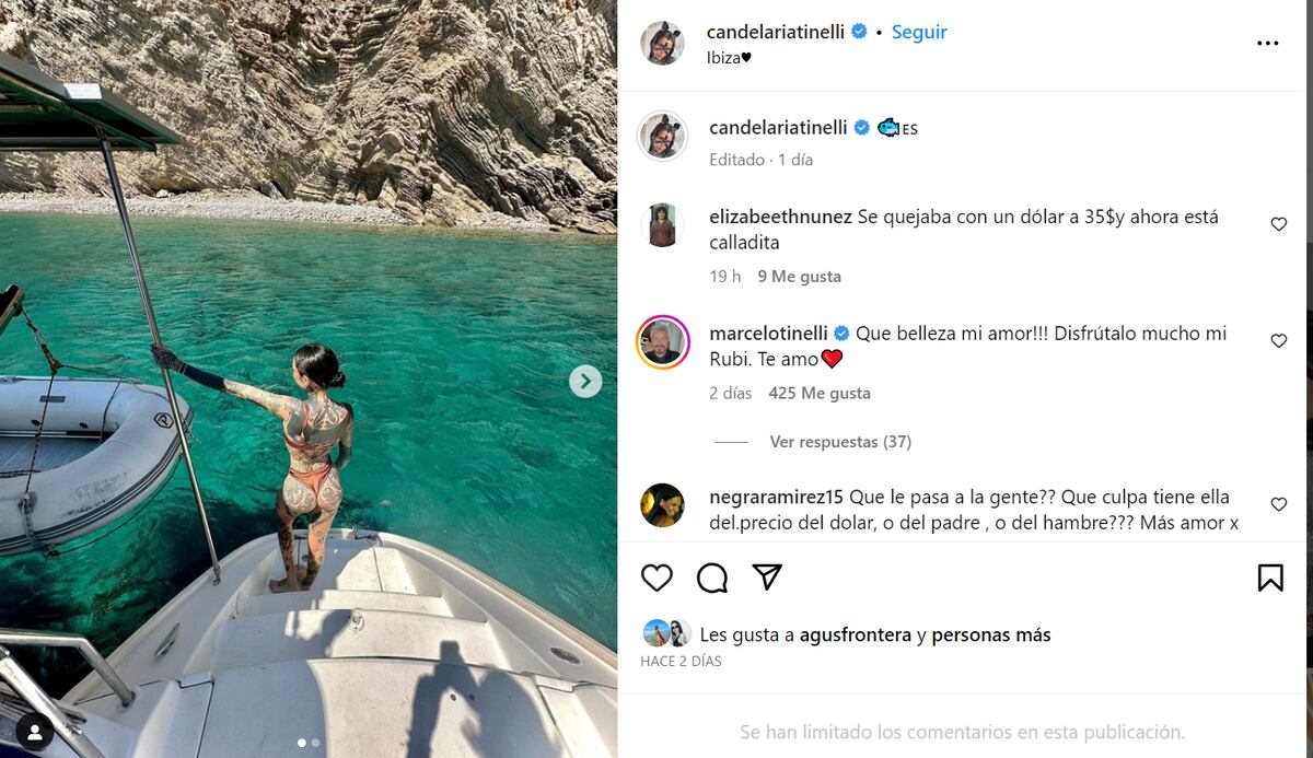 Cande Tinelli en Ibiza, ¿reconciliación con Coti confirmada?. (Instagram Cande Tinelli)