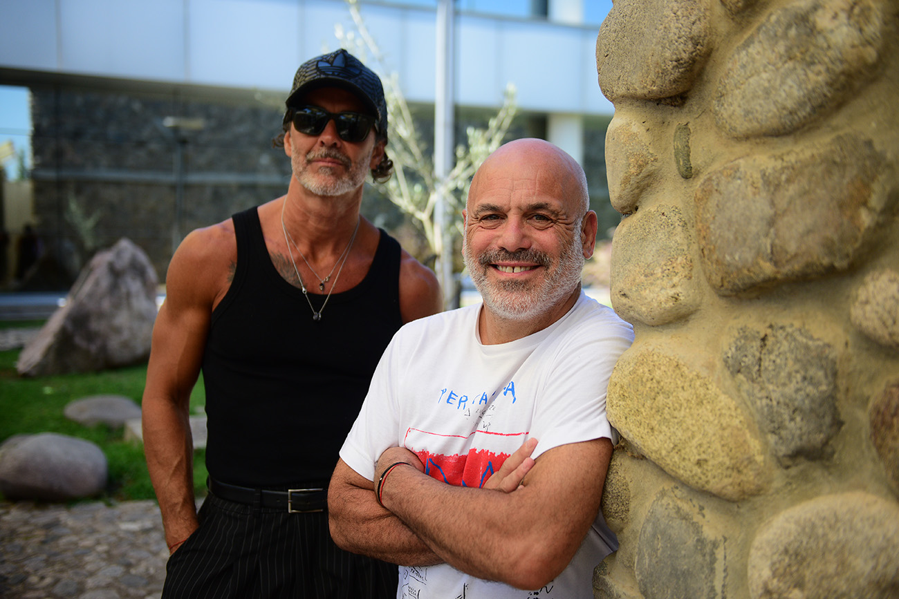 Mariano Martinez y el Bicho Gómez actores en el streaming de la Voz. (José Gabriel Hernández / La Voz)
