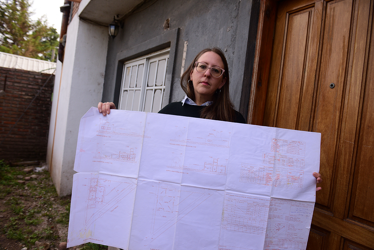 El plano de la casa con la que soñaba Cintia.  (José Gabriel Hernández / La Voz)