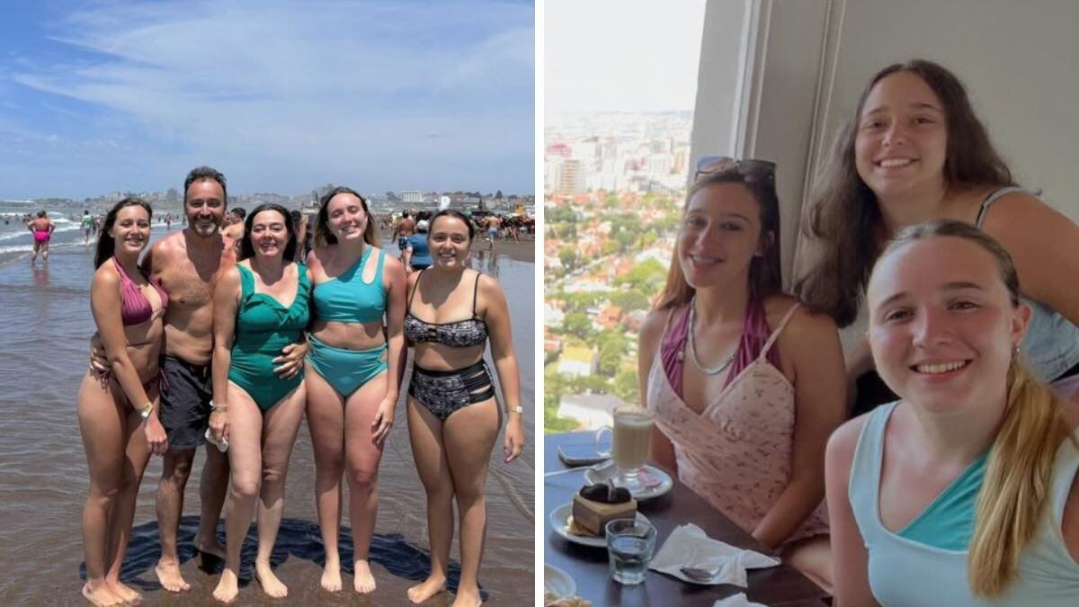 Adrián Pallares presumió con orgullo a sus tres hijas adolescentes.