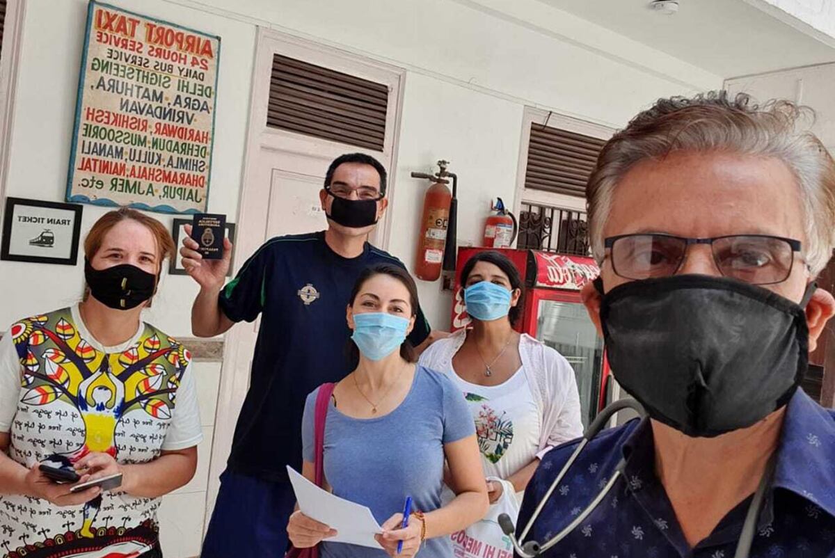 Sergio Lais realizó controles médicos a argentinos varados en la India durante la cuarentena por Covid-19 (Sergio Laiz).