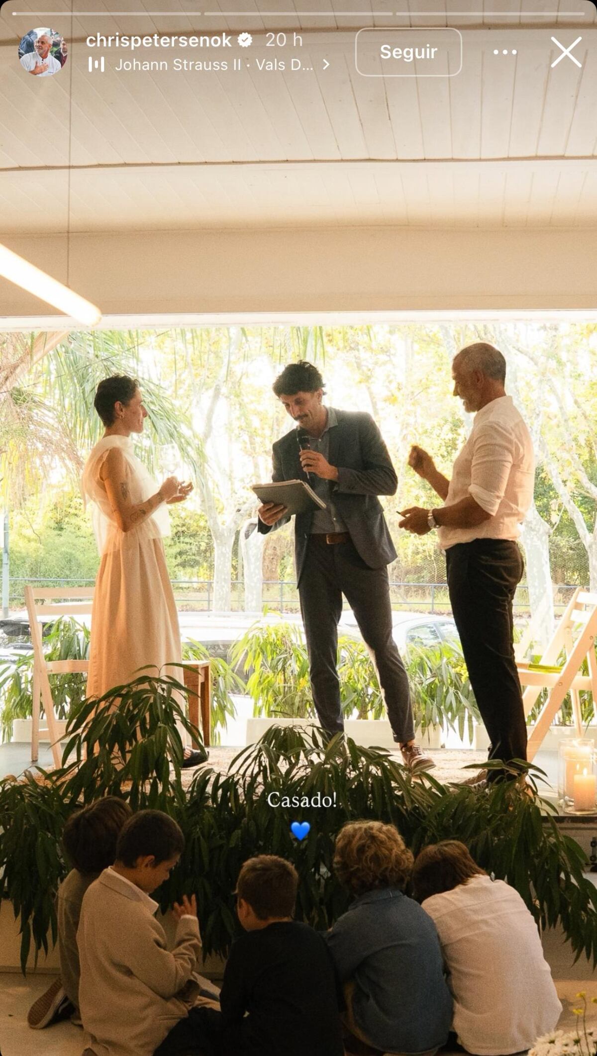 Christian Petersen se casó con Sofía Sánchez Zelaschi (Instagram de Christian Petersen)
