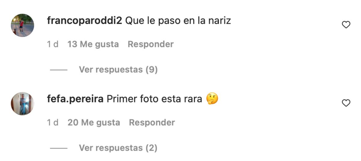 Algunas de las críticas que recibió Cande Tinelli en su selfie.