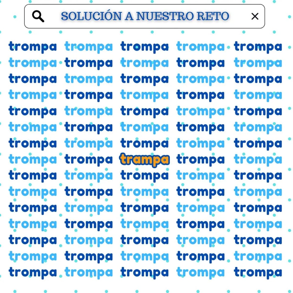 La solución del reto.